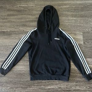 Black adidas hoodie with minimalist logo